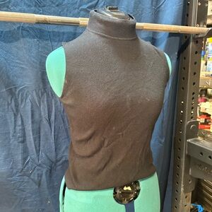 LOFT Black Ribbed Knit Top